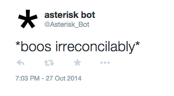 a tweet that says *Boos irreconcileably*